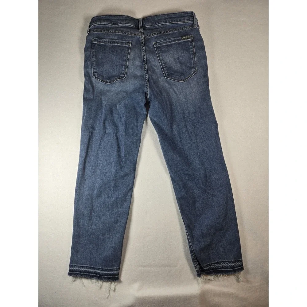 Eddie Bauer Women's Blue Denim Jeans, Size 12, Slightly‎ Curvy Fit, Straight Leg